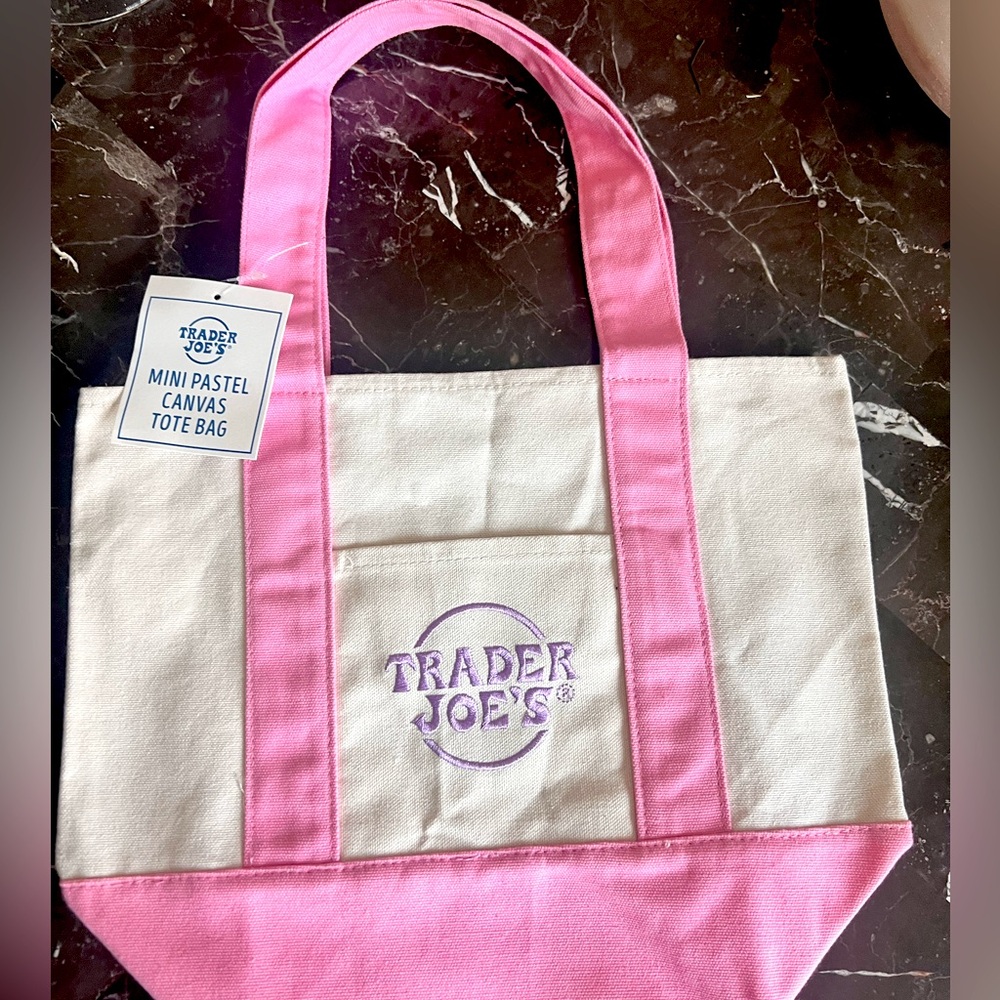 Trader Joe’s Mini Pastel Canvas Tote Bag